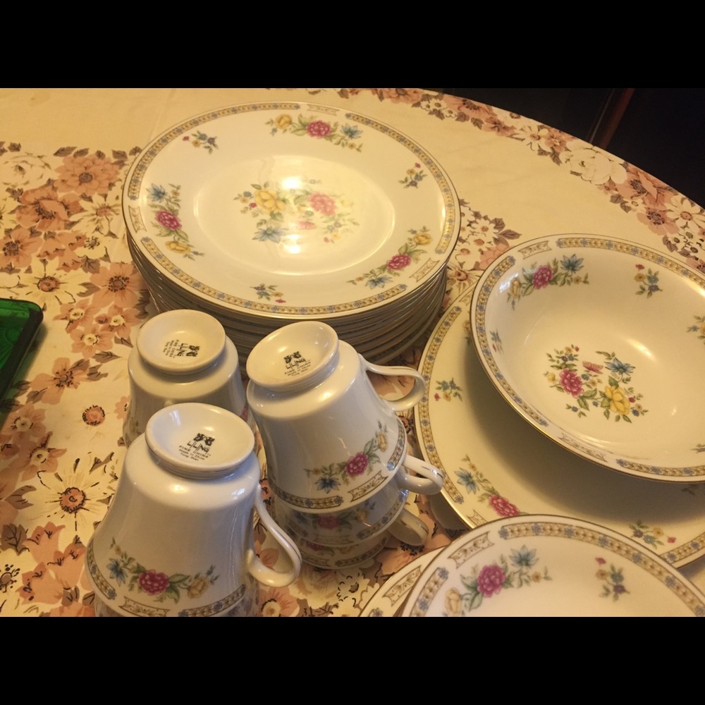 Fine China cups, dishes and plates.